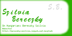 szilvia bereczky business card